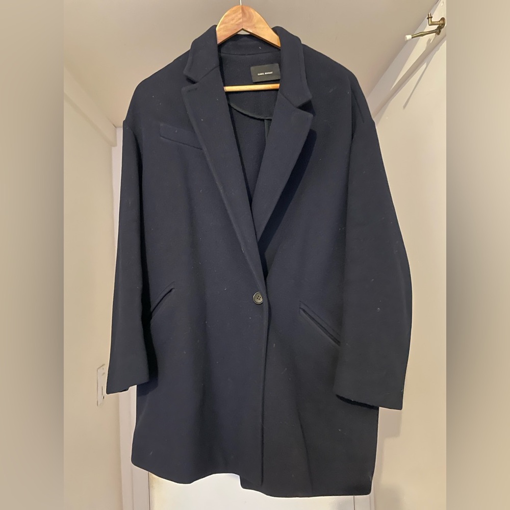 Isabel Marant Navy Wool Coat
